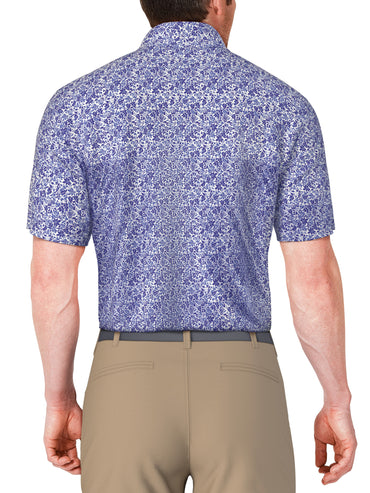 Men's Botanical Print Golf Polo