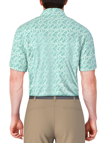 Men's Botanical Print Golf Polo