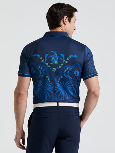 Men's Caddy Graphic Print Golf Polo