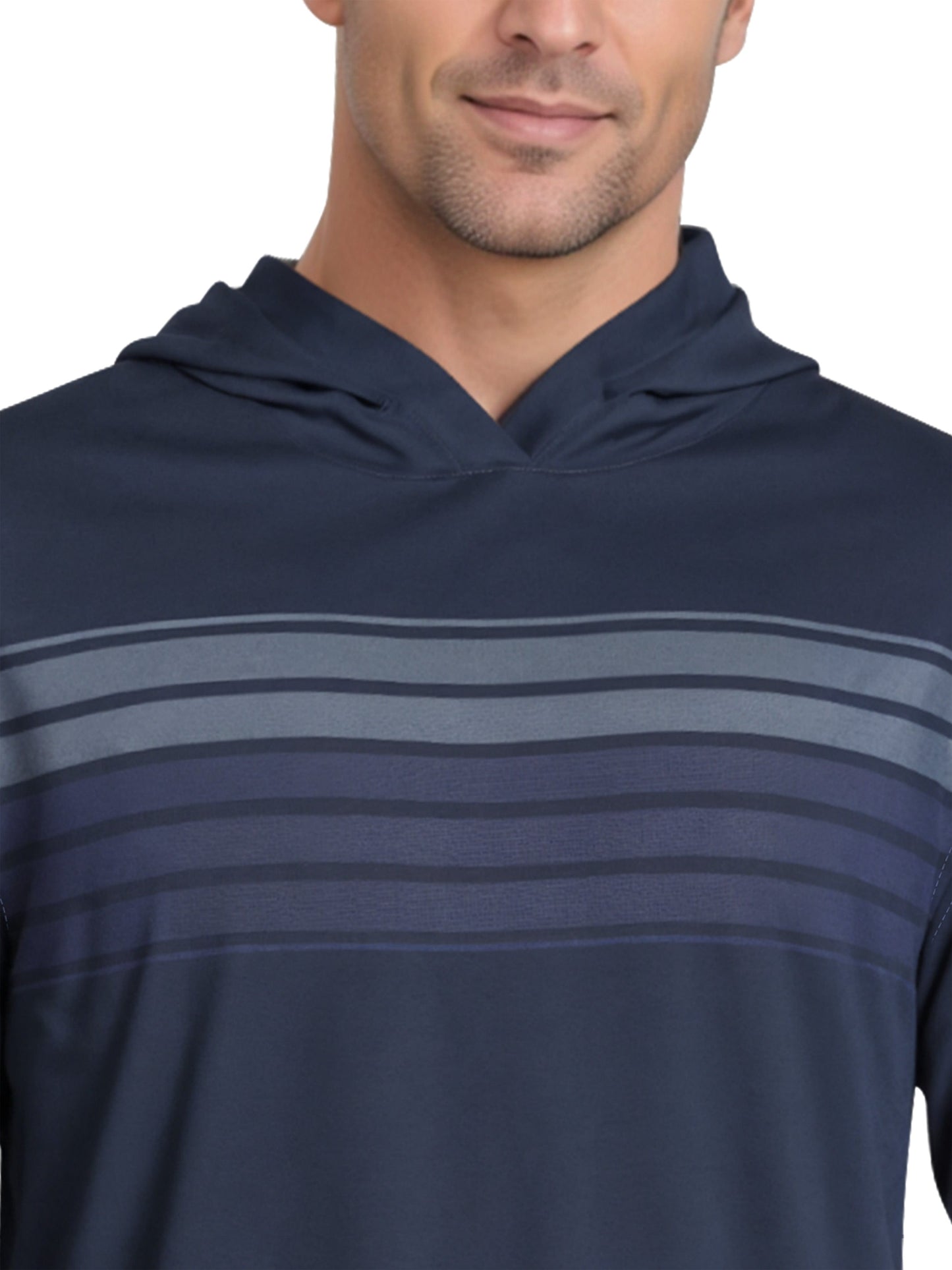 Men's Chest Stripe Printed Hoodie