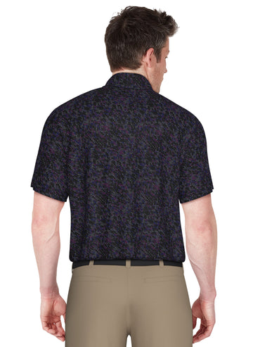Men's Clustered Geo Print Golf Polo