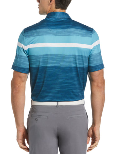 Men's Color Block Engineered Marl Stripe Polo