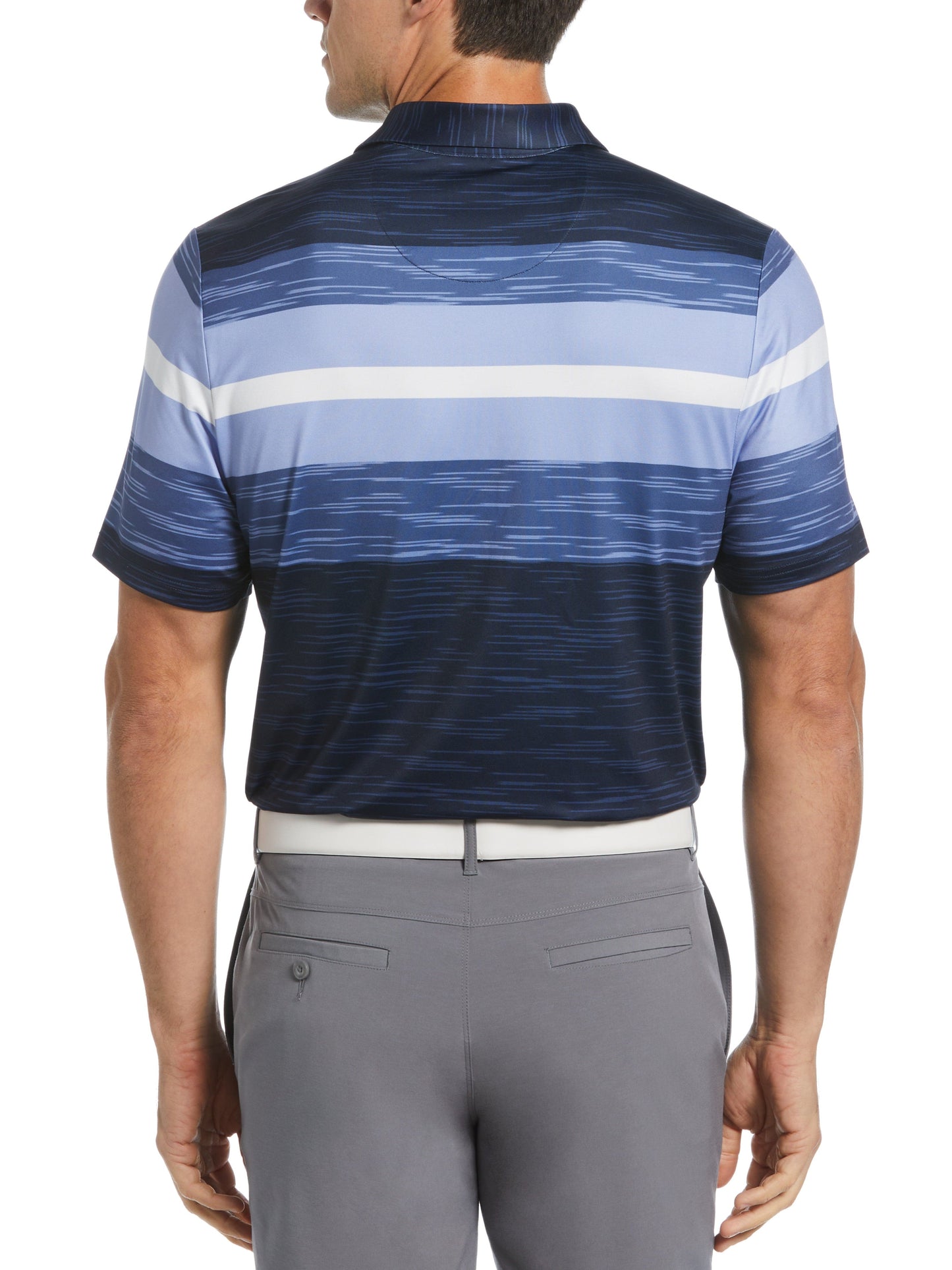 Men's Color Block Engineered Marl Stripe Polo