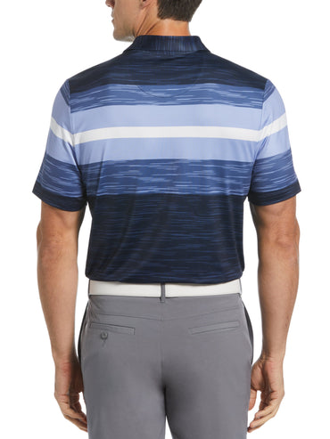 Men's Color Block Engineered Marl Stripe Polo