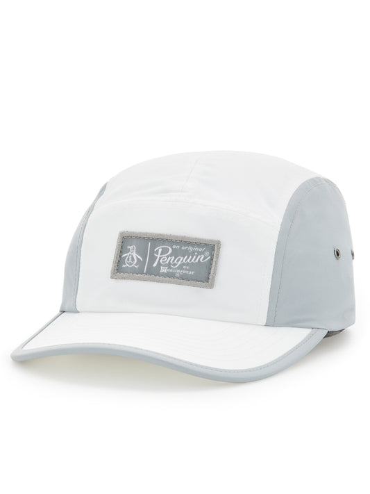Color Blocked Panel Golf Cap  (Bright White) 