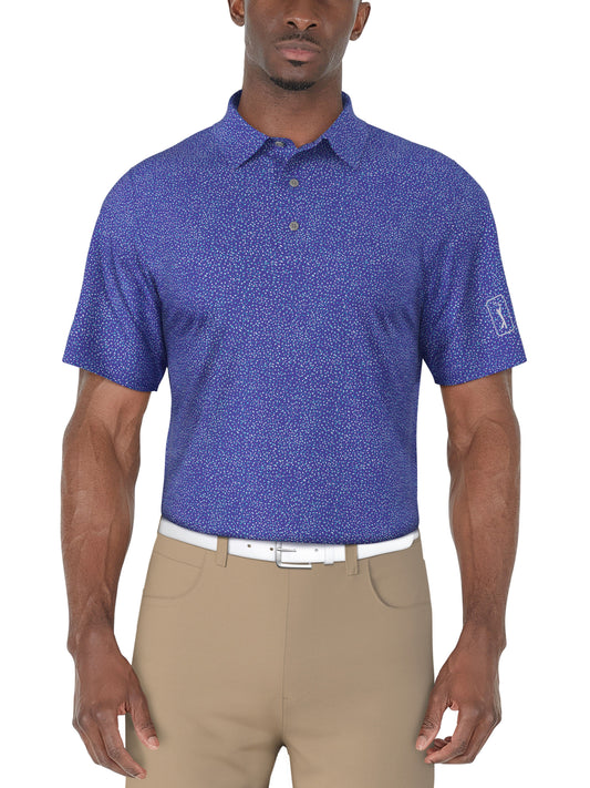 SS Confetti Print Polo (Dazzling Blue) 