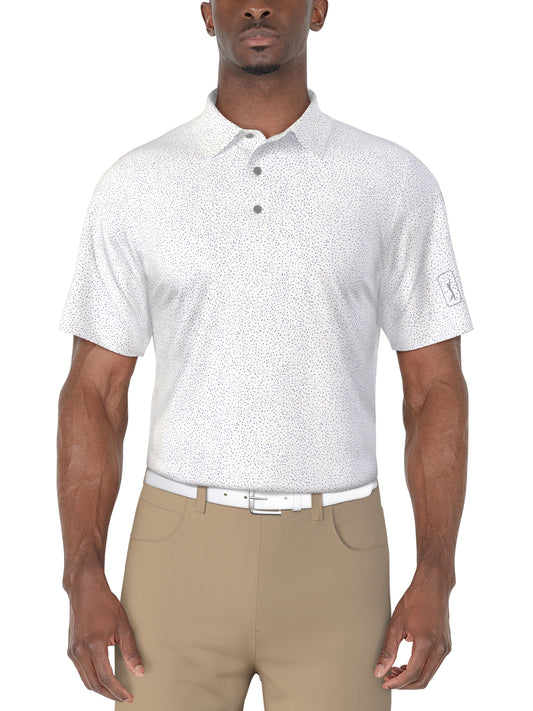 SS Confetti Print Polo (Bright White) 