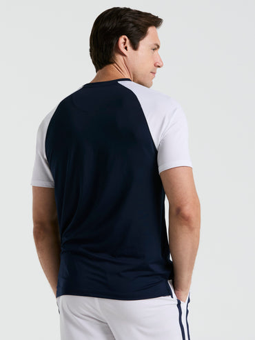 Men's Core Blocked Performance Tennis Tee