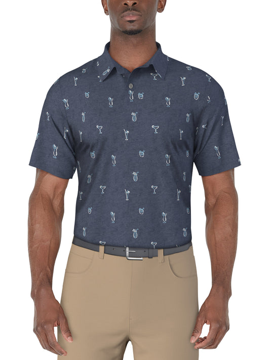 Drink Print Golf Polo (Insignia Bl Htr) 