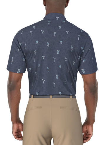 Men's Drink Print Golf Polo
