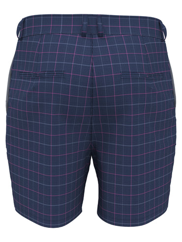 Men's Flat Front Printed Plaid Short
