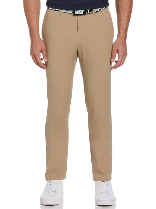Men's Flat Front Solid Golf Pant - Beige