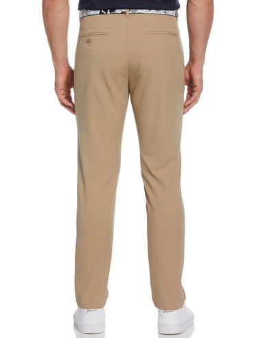 Men's Flat Front Solid Golf Pant - Beige