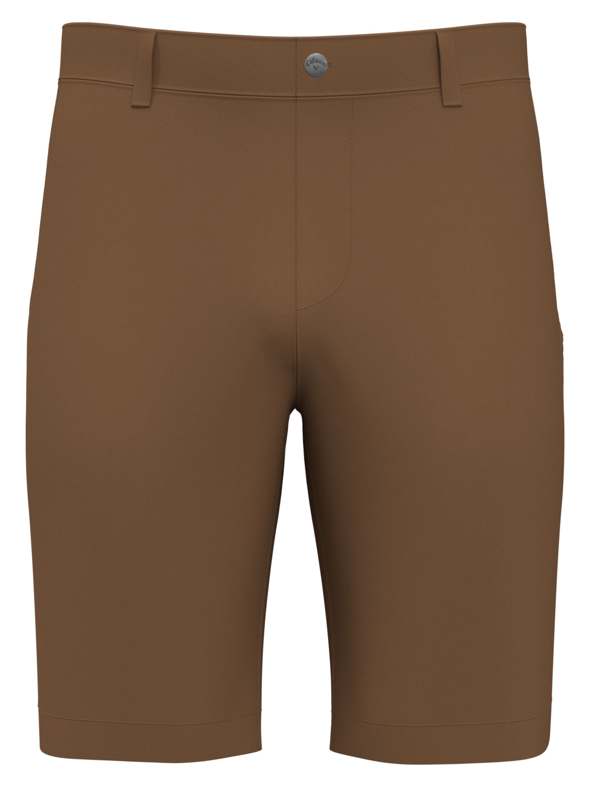 Flat Front Solid Golf Short (Dark Ginger) 