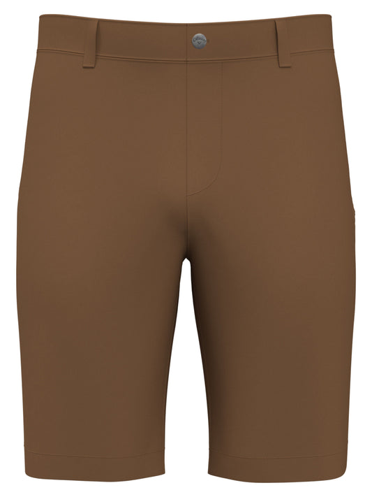 Flat Front Solid Golf Short (Dark Ginger) 