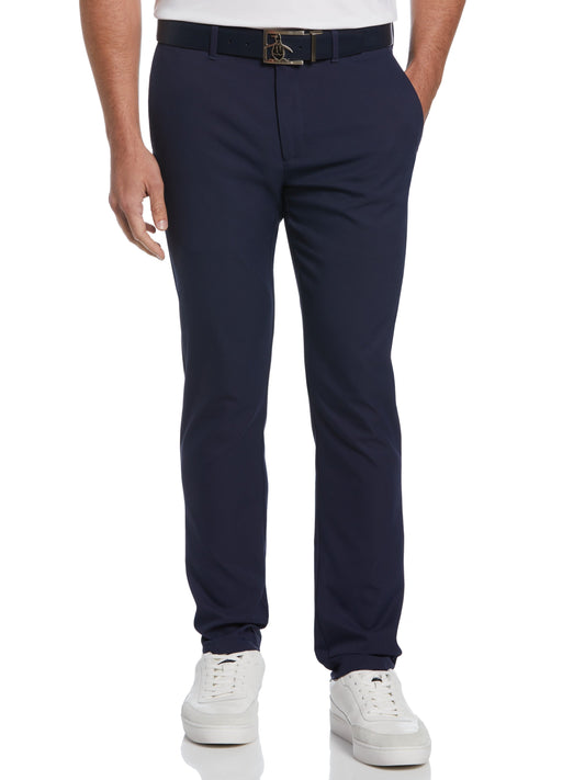 Flat Front Solid Golf Trousers (Black Iris) 