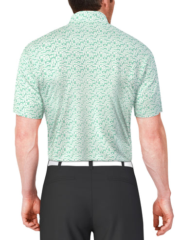Men's Golf Ball Geo Printed Polo