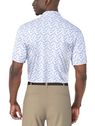 Men's Golf Ball Geo Printed Polo