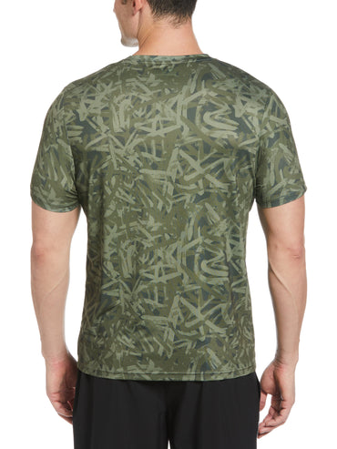 Men's Graffiti Print Tennis Tee