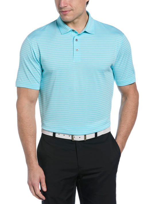 Men's Heather Feeder Stripe Golf Polo
