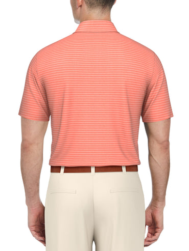 Men's Heather Feeder Stripe Golf Polo