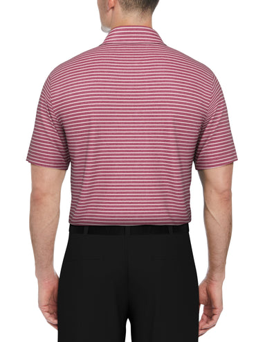 Men's Heather Feeder Stripe Golf Polo