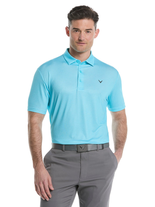 Men's Heather Geo Print Golf Polo