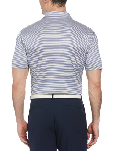 Men's Heathered Two Color Stripe Polo