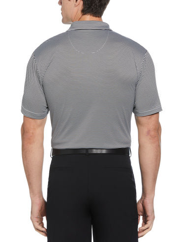 Men's Heathered Two Color Stripe Polo