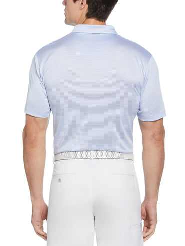 Men's Heathered Two Color Stripe Polo