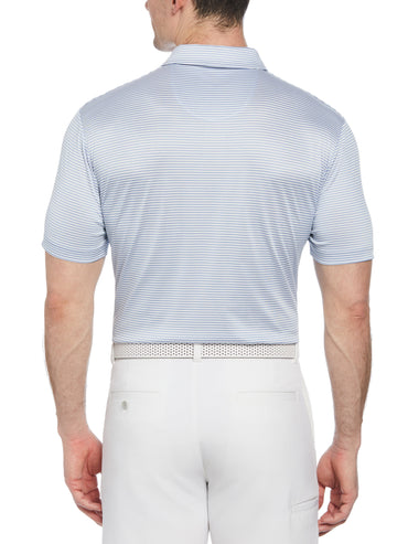Men's Heathered Two Color Stripe Polo
