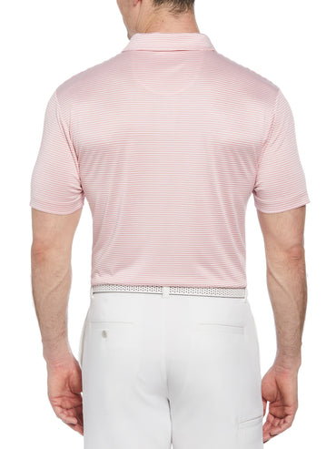 Men's Heathered Two Color Stripe Polo