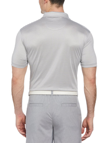 Men's Heathered Two Color Stripe Polo