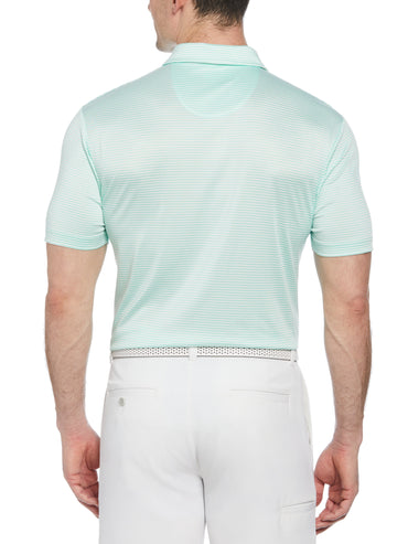 Men's Heathered Two Color Stripe Polo