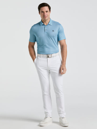 Men's Heritage Herringbone Print Golf Polo