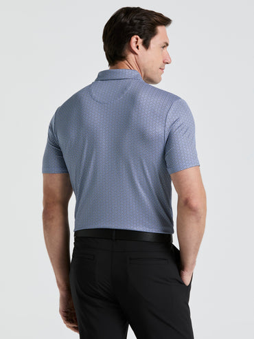 Men's Heritage Herringbone Print Golf Polo