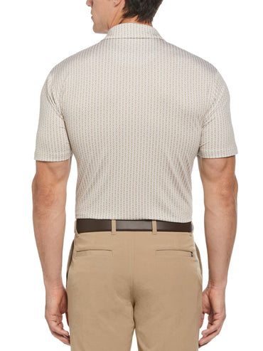 Men's Herringbone Print Polo