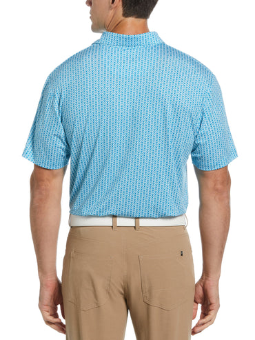 Men's Herringbone Print Polo