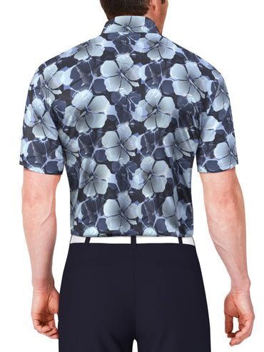 Men's Hibiscus Print Polo