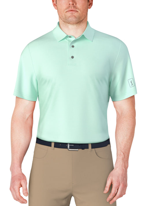 SS Horizontal Print Polo (Aruba Blue) 