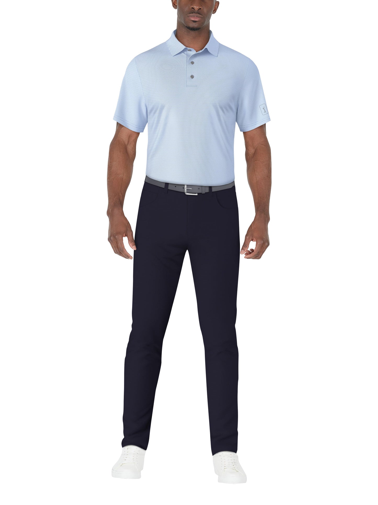 Men's Horizontal Print Polo