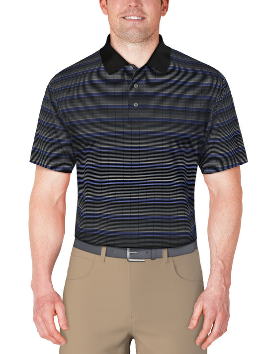 SS Jacquard With Solid Rib Collar (Caviar) 