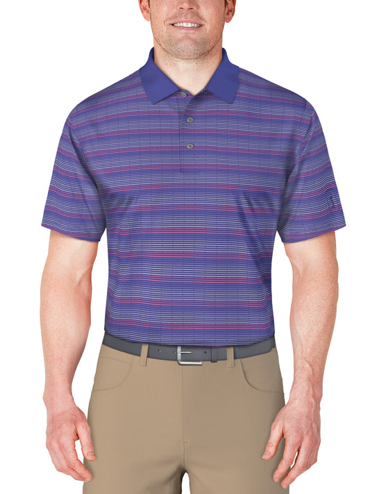 SS Jacquard With Solid Rib Collar (Dazzling Blue) 