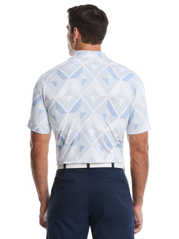 Men's Large Scale Geo Print Polo