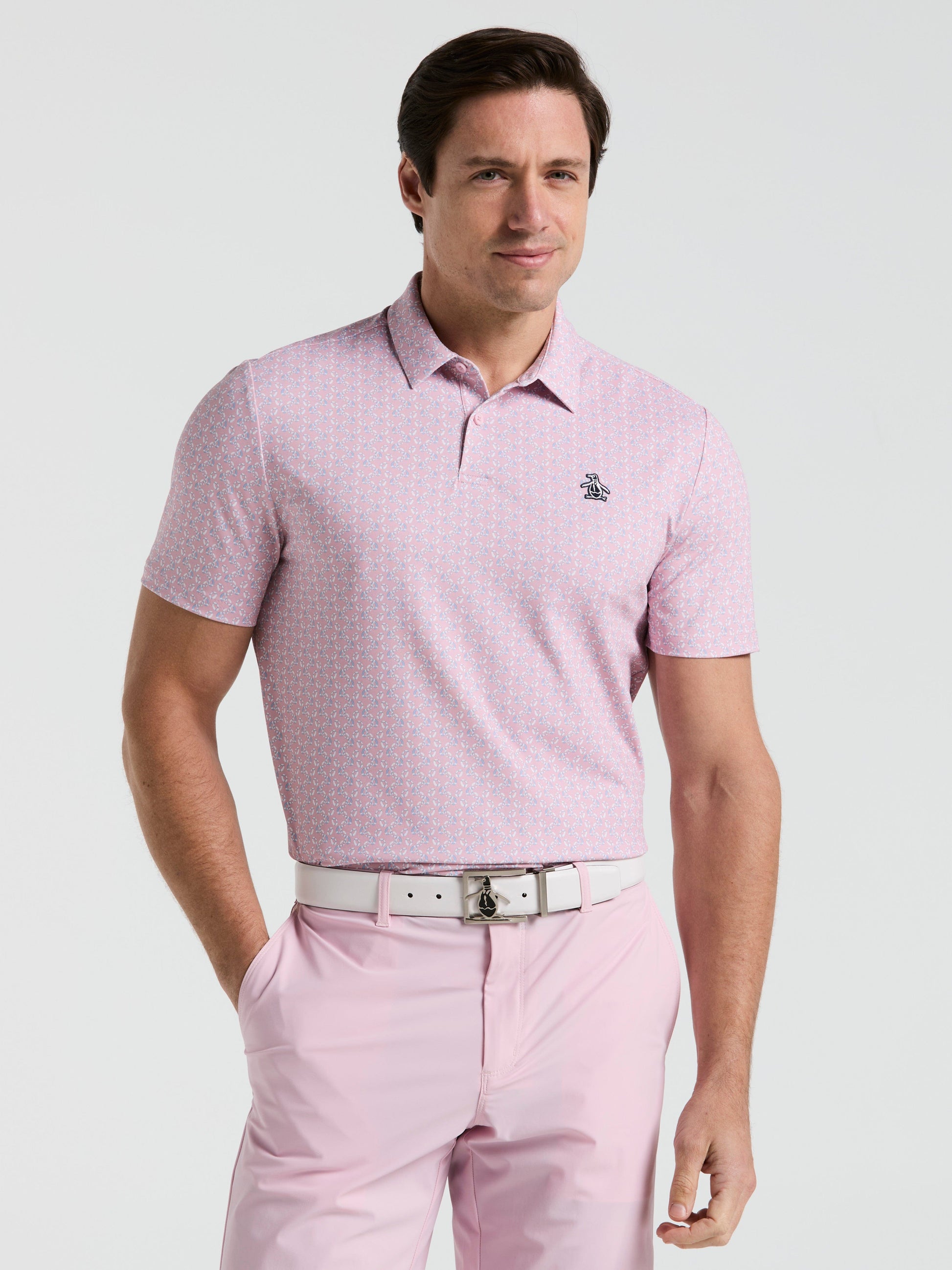 Lifesaver Print Golf Polo (Charm Pink) 
