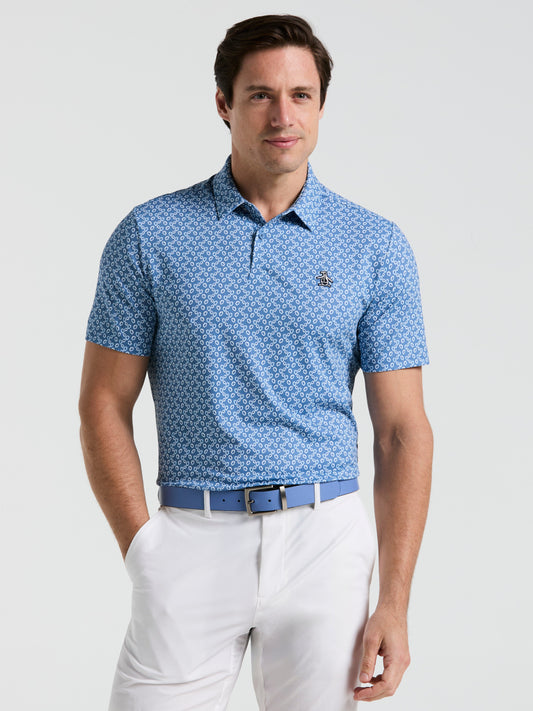 Lifesaver Print Golf Polo (Quiet Harbor) 