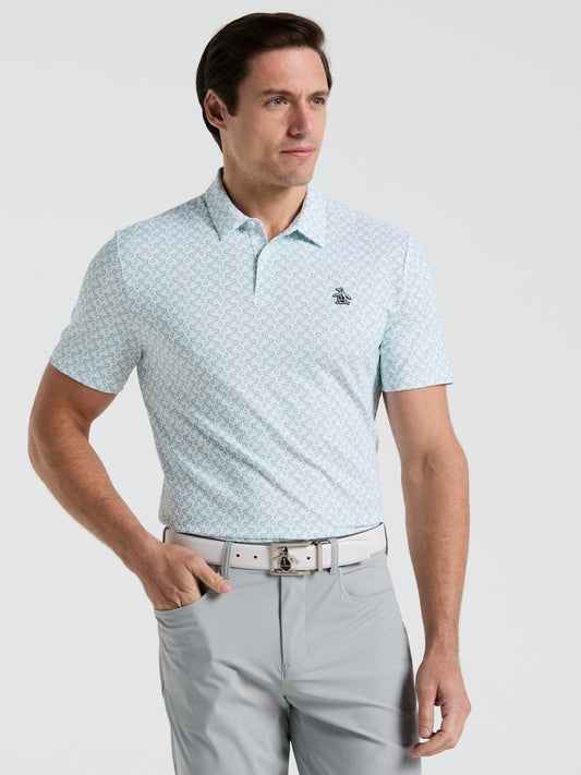 Lifesaver Print Golf Polo (Bright White) 
