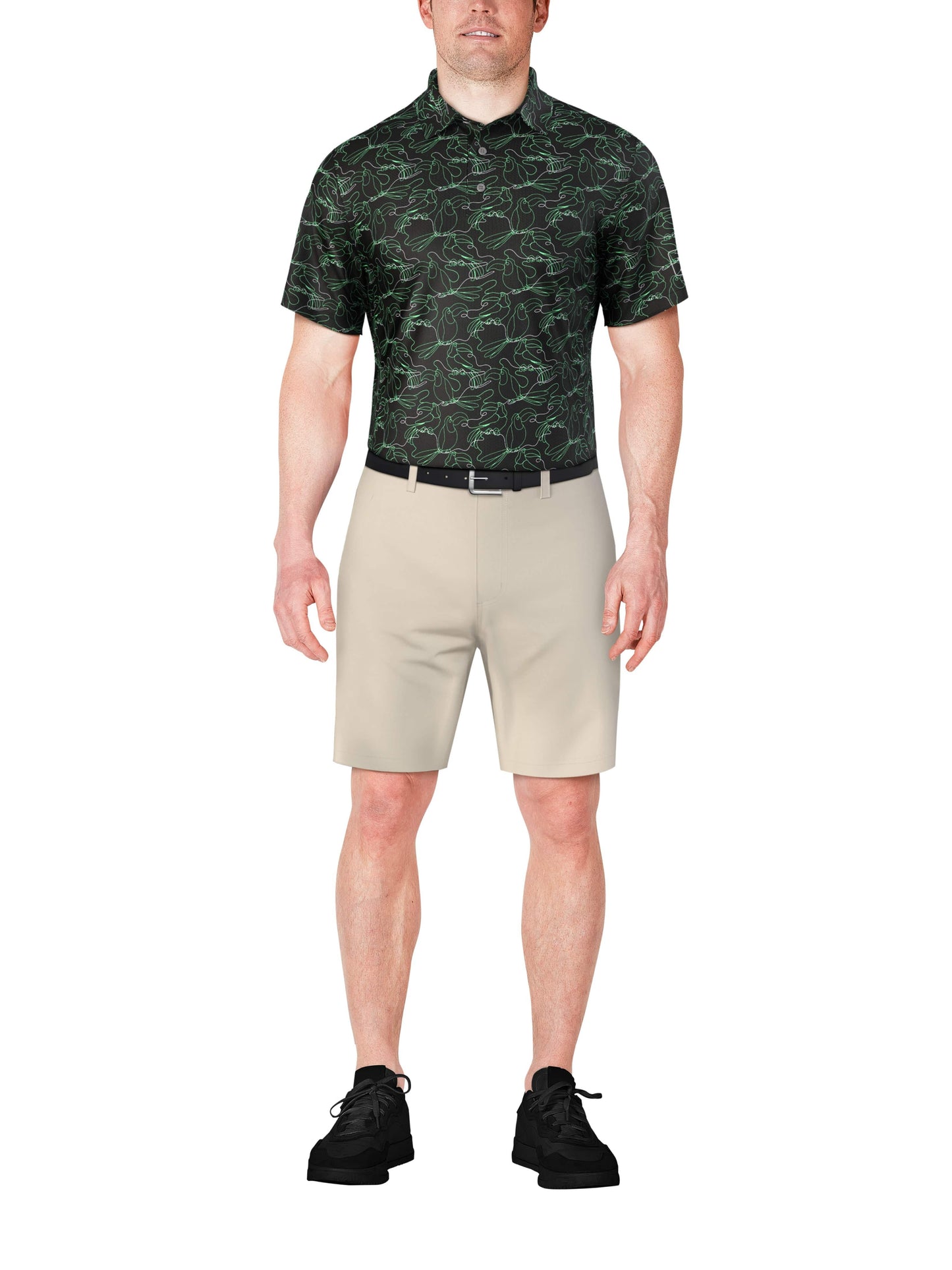 Men's Linear Toucan Printed Polo