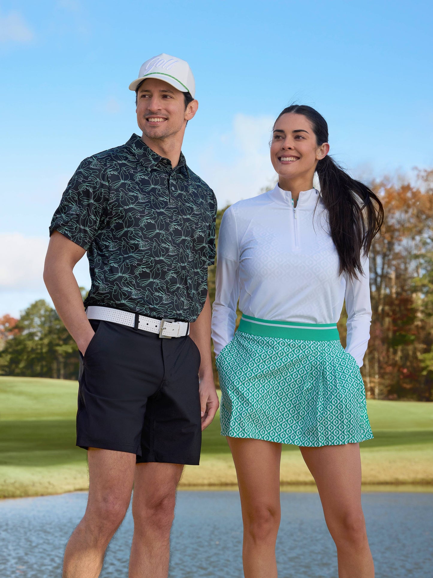 Men's Linear Toucan Printed Polo