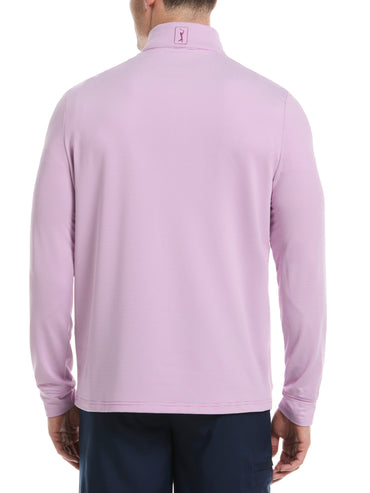 Men's Long Sleeve Feeder Stripe Mock Neck